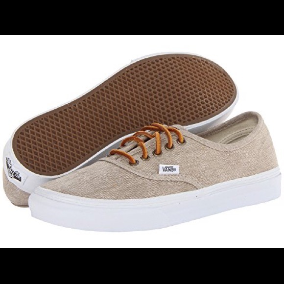 vans with brown laces
